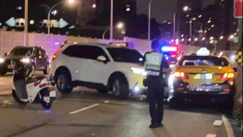 ▲王姓教練在台北橋酒駕逆向肇事。（圖／警方提供）