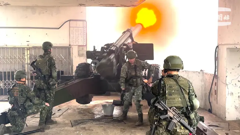 ▲馬防部實施「灘岸火殲實彈射擊」。(國防部提供)