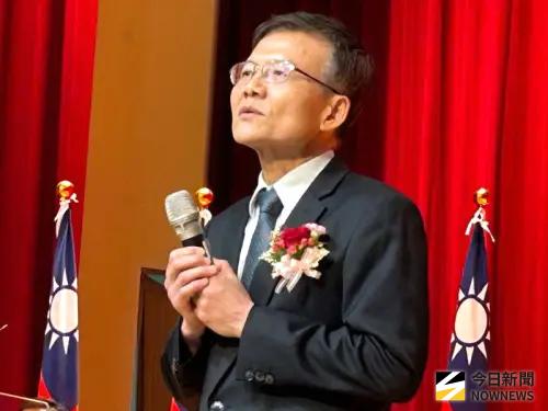 ▲台電公司大林發電廠新任廠長李志光提出未來工作的目標，以及努力的期許。(圖／記者黃守作攝，2025.07.14)