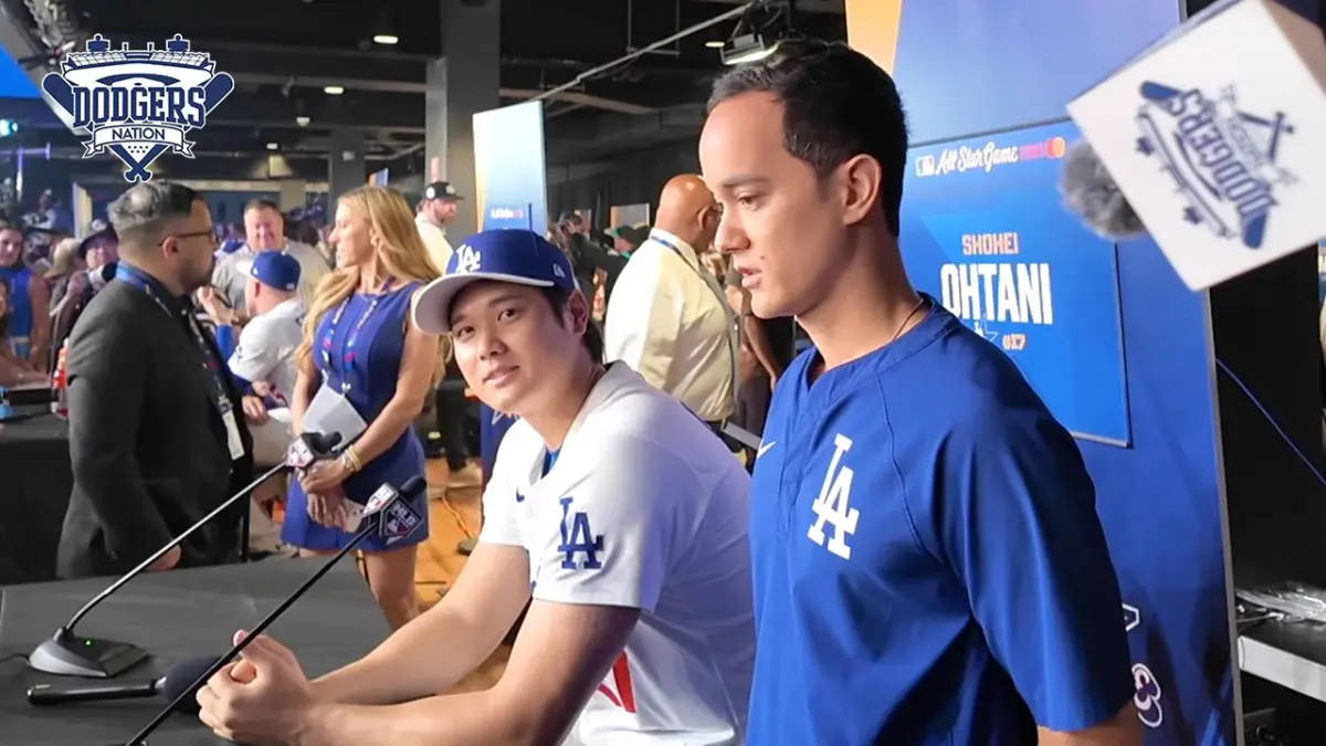 ▲今（15）日在亞特蘭大舉行的明星賽前記者會上，大谷翔平的現身吸引了超過百名來自日、美兩地的媒體記者，場面一度混亂，甚至因人數過多而被臨時要求清場，引發現場一陣騷動。（圖／取自Dodgers Nation X）