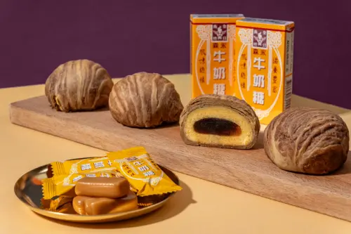 ▲郭元益攜手百年品牌森永牛奶糖，推出秋節限定新作「森永牛奶糖Q心餡餅」。（圖／郭元益提供）