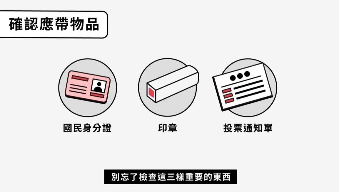 ▲726大罷免投票日「必帶三寶」，分別為國民身分證、印章、投票通知單。（圖／翻攝自中選會臉書）