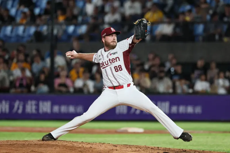 ▲樂天桃猿洋投波賽樂今日改以中繼登板，演出4局無失分好投。（圖／樂天桃猿提供）