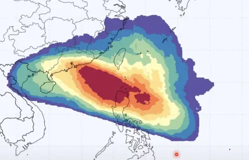 ▲本週的颱風較高機率會通過巴士海峽、進入南海，路徑從台灣腳邊掃過。（圖／賈新興提供）