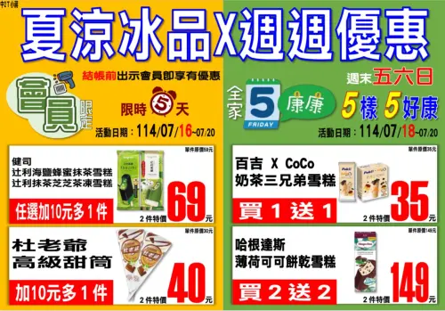 全家本週冰品優惠,雪糕甜筒最低下殺半價。(圖/全家提供) ▲全家本週冰品優惠,雪糕甜筒最低下殺半價。(圖/全家提供)