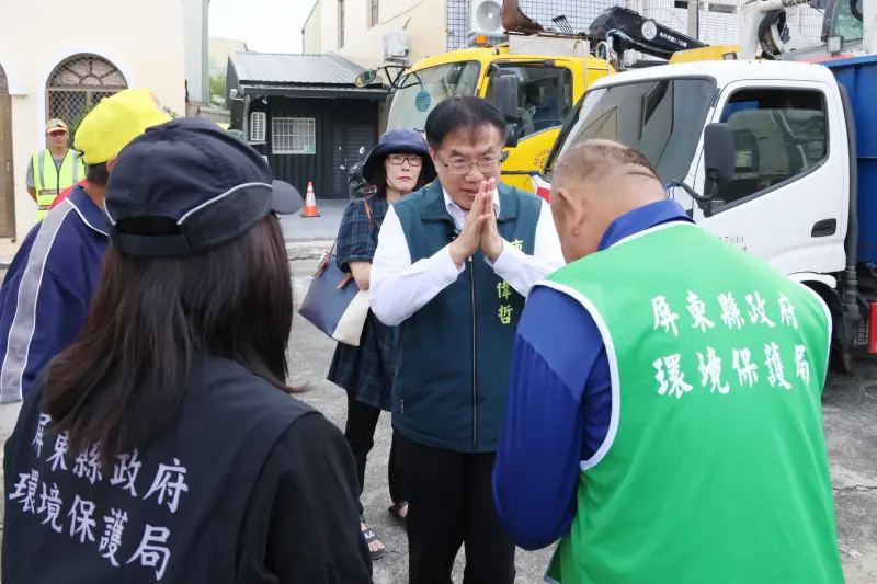 災不停歇　黃偉哲親赴鹽水感謝屏東及高雄支援災區復原