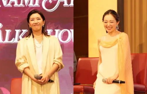 前寶塚歌劇團星級主角瀬奈純(左)與彩乃佳奈美(右)退團後首登台!自爆大吃烤鴨想加點竟被拒。(圖/煌月藝術) ▲前寶塚歌劇團星級主角瀬奈純(左)與彩乃佳奈美(右)退團後首登台!自爆大吃烤鴨想加點竟被拒。(圖/煌月藝術)