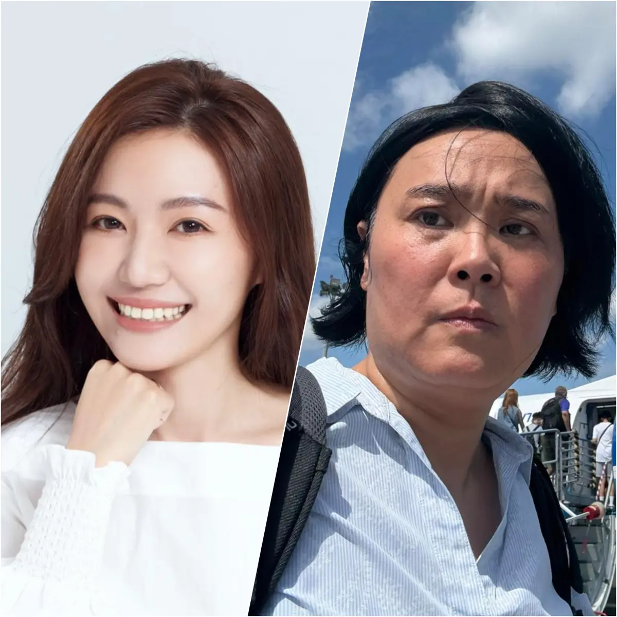 ▲立法院為選罷法大亂鬥，綠委吳沛憶（左）批評藍委陳玉珍（右）「脫衣碰瓷」，法院判賠5萬元。（圖／翻攝臉書）