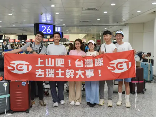 ▲雪羊（左起）、阿傑、雷艾美、吳佳穎、八弟、Max一起前往瑞士挑戰爬阿爾卑斯山的馬特洪峰。（圖／三立提供）