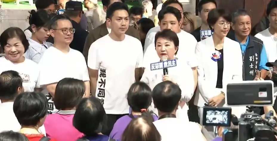 ▲台中市長盧秀燕今晚為立委廖偉翔助講。（圖／翻攝廖偉翔臉書，2025.07.16）