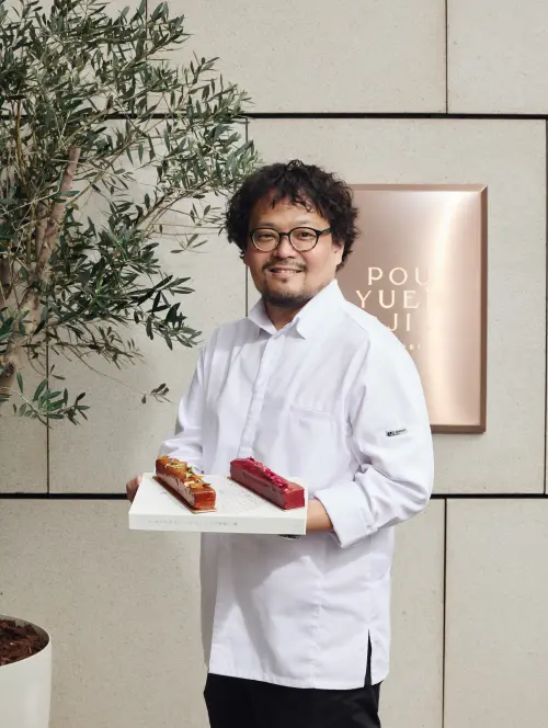 ▲名廚平塚牧人（Makito Hiratsuka）獻上11款外帶甜點。（圖／POUYUENJI提供）