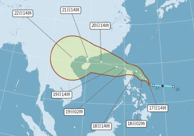 薇帕颱風路徑又變了！氣象署：降雨威力不容小覷　週末全台有雨