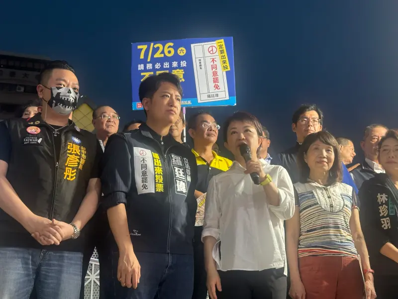 ▲盧秀燕指台中市民對羅廷瑋的喜愛值高，他才成為民進黨的眼中釘，稱仇恨值最高。（圖／記者顏幸如攝，2025.07.17）