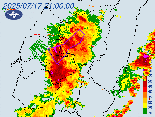 快訊／國家警報響了！大雷雨夜襲雲林、嘉義　古坑時雨量破89毫米