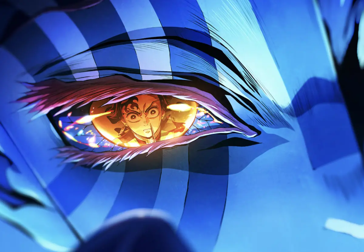 ▲《劇場版「鬼滅之刃」無限城篇 第一章 猗窩座再襲》確定上映特殊版本（4DX、MX4D、D-BOX），不過台北只有信義威秀影城一家上映！而特殊版本的特典是猗窩座（如圖）透明海報。（圖／鬼滅之刃官網）