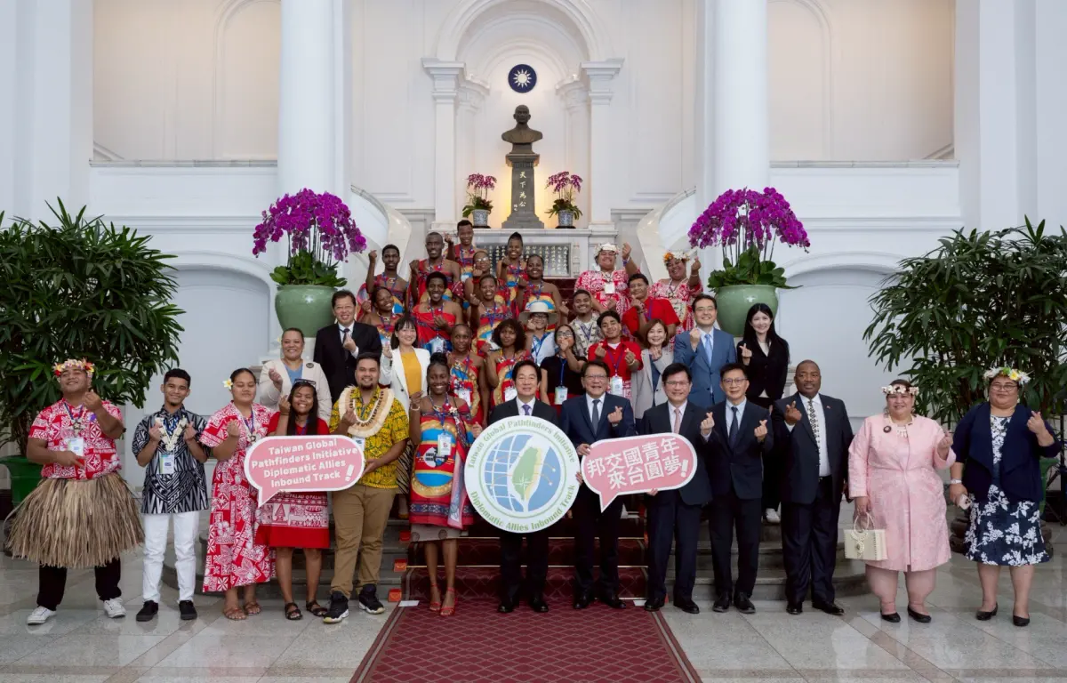 ▲賴清德接見「邦交國青年來台圓夢計畫」首批來台青年。（圖／總統府提供）
