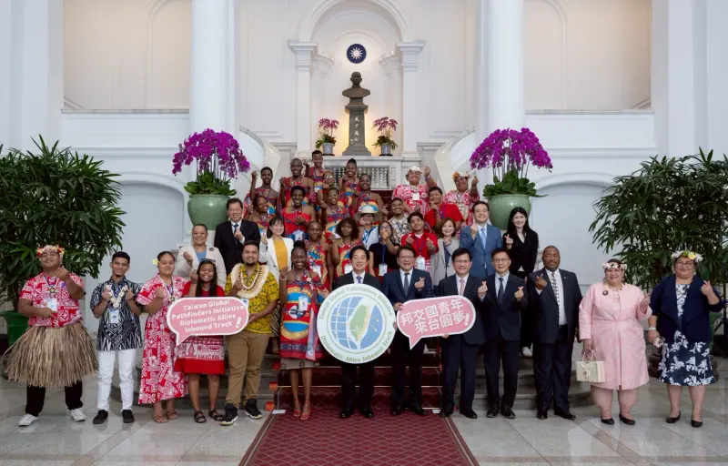 ▲賴清德接見「邦交國青年來台圓夢計畫」首批來台青年。（圖／總統府提供）