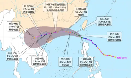 薇帕明將登陸中國廣東、海南一帶！香港天文台警告：恐有狂風暴雨
