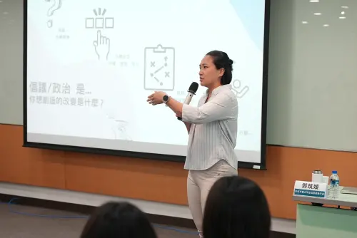 ▲彩虹平權大平台前執行長鄧筑媛出席活動。（圖／記者王郁勳攝）