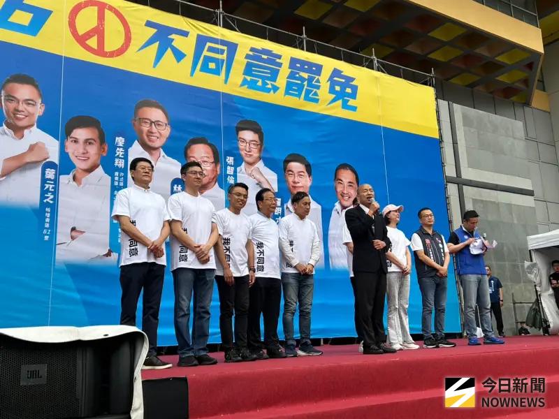 ▲立法院長韓國瑜說，不同意票從板橋爆炸出去。（圖／記者林怡昕攝，2025.07.19）