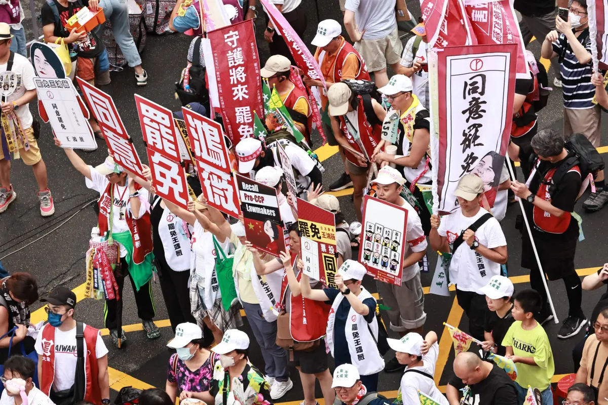 ▲罷團日前舉辦護國保台晚會。（圖／記者吳翊緁攝，2025.07.19）
