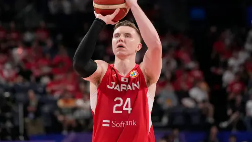 ▲世界排名第21的日本男籃，於7月19日在千葉・LaLa Arena Tokyo Bay進行的一場國際交流賽中，迎戰排名第59的丹麥隊，在一場拉鋸戰中以69：64驚險取勝。（圖／美聯社／達志影像）