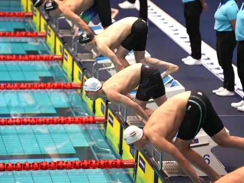 ▲王冠閎透露，準決賽其實仍保有餘力，盼在決賽放手一搏。「其實到最後還是有點保留，希望可以在明天的決賽有更好表現。」他接著表示：「原本只想跟著旁邊的對手游，但感覺自己狀態還不錯，就決定先發動攻勢。」（圖／大專體總提供）