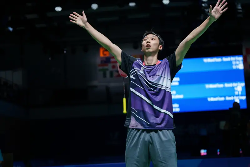 ▲中華羽球代表隊今（20）日以3：1擊敗勁敵日本，順利闖進四強，確定至少銅牌入袋，並持續朝世大運混團三連霸之路邁進。（圖／大專體總提供）