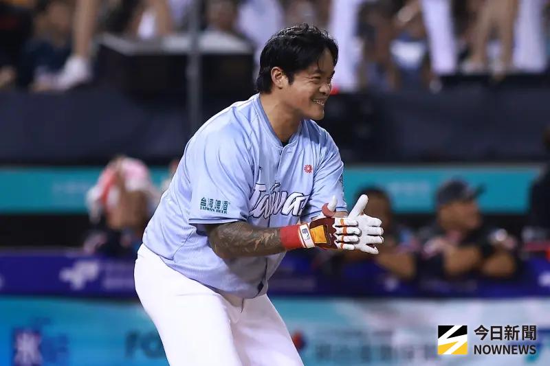 ▲中華隊林智勝大跳Super Junior知名歌曲《Sorry Sorry》。（圖／記者葉政勳攝,2025.07.20）