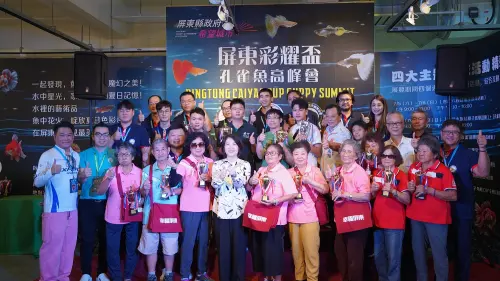 ▲本屆賽事更首創「樂齡蓋斑鬥魚組」，全場總冠軍由飼主鄭軒宇獲得。（圖／屏東縣府提供）