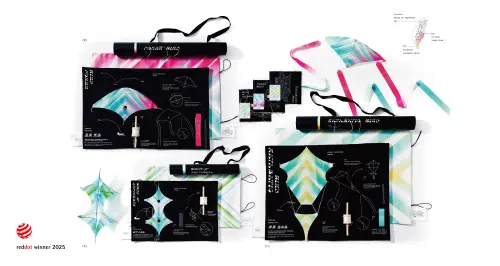 嶺東科大設計能量耀眼國際 勇奪5件2025紅點設計概念獎 ▲視傳系「KNOT」將「風」具象為互動風箏設計。(圖/嶺東科大提供)