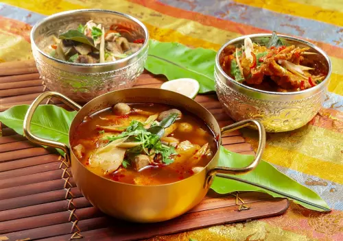 台北凱撒大飯店Checkers自助餐廳即日起推出「泰饗南洋季」,標榜端出的泰式、南洋菜色辛香卻不嗆辣。(圖/台北凱撒提供) ▲台北凱撒大飯店Checkers自助餐廳即日起推出「泰饗南洋季」,標榜端出的泰式、南洋菜色辛香卻不嗆辣。(圖/台北凱撒提供)