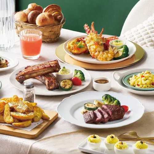 ▲饗賓餐旅旗下品牌結合牛排館與Buffet的「朵頤牛排」，南部首店正式進駐台南小北門。（圖／取自新光三越台南小北門臉書）