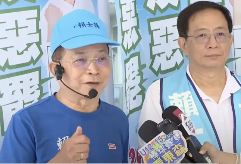 ▲前台大校長管中閔今（22）日陪國民黨立委賴士葆掃街時談及美國關稅衝擊。（圖／翻攝畫面）