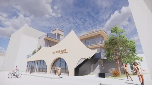 ▲汐止中正市場未來將成為融合智慧、綠能、性別友善及實踐「鄰里共融」的新世代市場典範。圖為完工模擬圖。（圖／新北市場處提供）