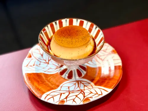 米其林燒肉新作「肉料理・福」!黑白切、春捲吃到日本3%褐毛和牛 ▲108元「昭和布丁」從沒吃過的綿密口感,讓每個人都大為驚艷。(圖/記者蕭涵云攝)