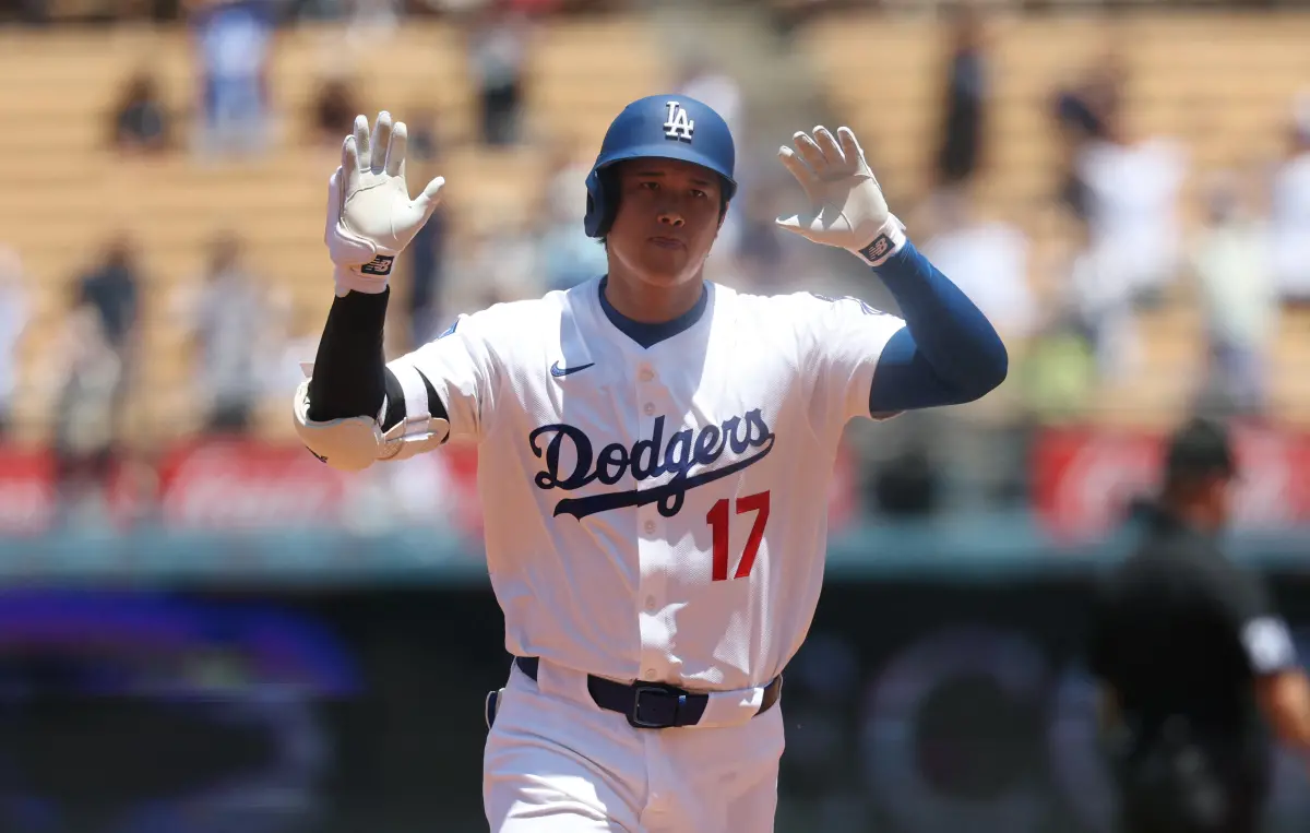 ▲大谷翔平締造生涯首度連5場開轟壯舉，追平道奇隊史紀錄，教頭Roberts看好他達標單季50轟，更期待達成連8轟史詩紀錄。（圖／路透／達志影像）