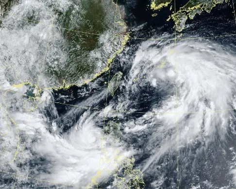 雙颱共舞夾台灣！氣象署：北部雨彈連炸7天　第三颱柯羅莎路徑曝