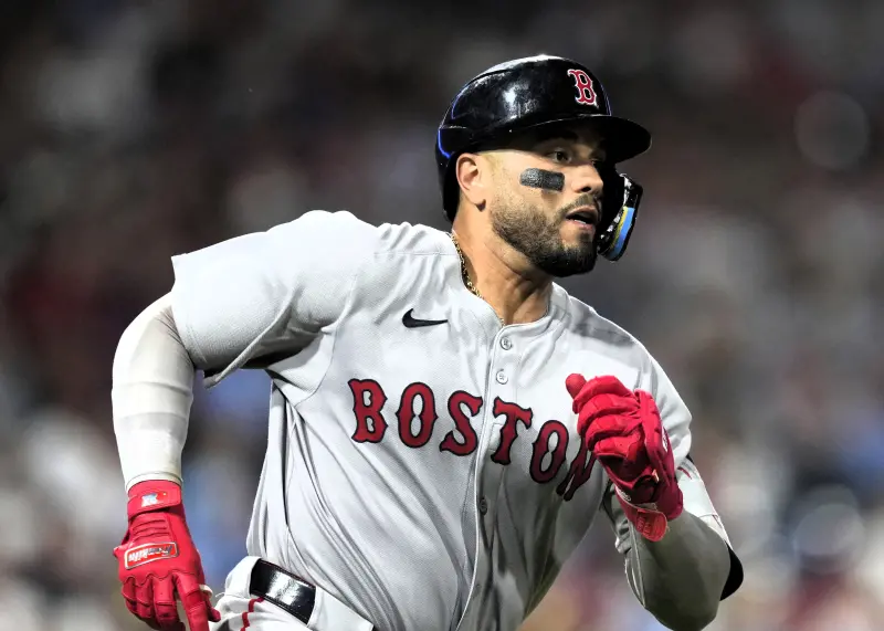 ▲Carlos Narvaez延長賽轟出致勝2分砲。（圖／路透／達志影像）