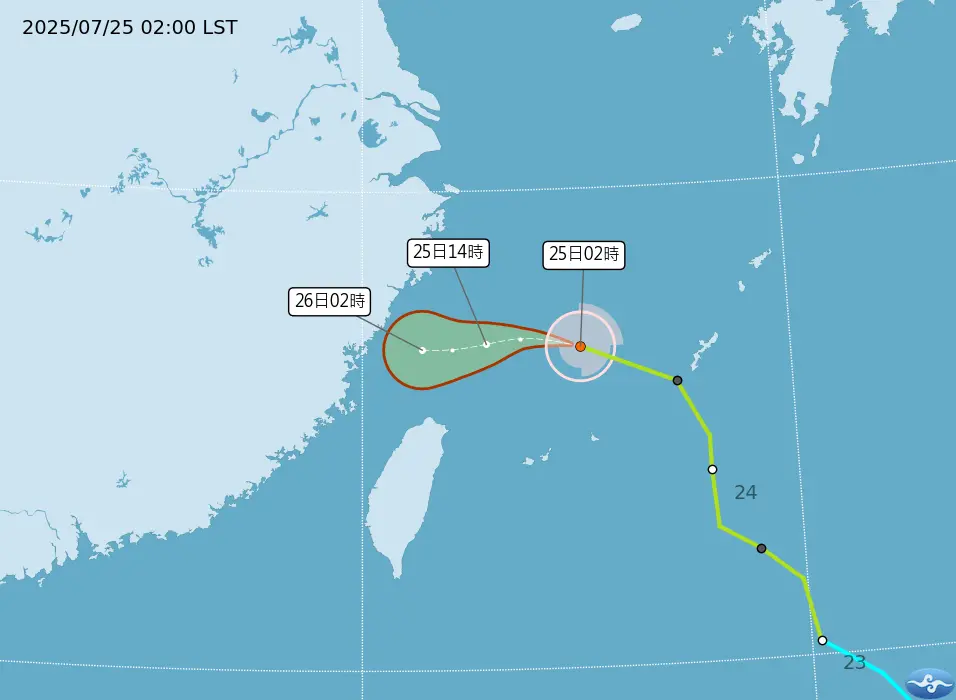 范斯高颱風「在台灣頭頂了」！雨彈先炸9縣市 柯羅莎最新路徑曝