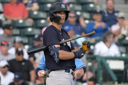 ▲MLB紐約洋基農場排名第4的新秀Spencer Jones，今（25）日對上華盛頓國民3A的比賽中，前三打席都敲出全壘打，5局就完成單場3響砲，驚人火力引起球迷關注。（圖／美聯社／達志影像）