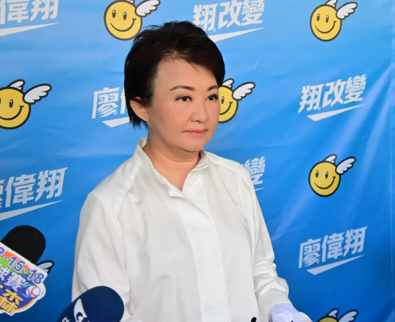 ▲盧秀燕今早受訪時，把總統賴清德、立法院民進黨團總召柯建銘、行政院長卓榮泰全罵遍。（圖／記者顏幸如攝，2025.07.25）