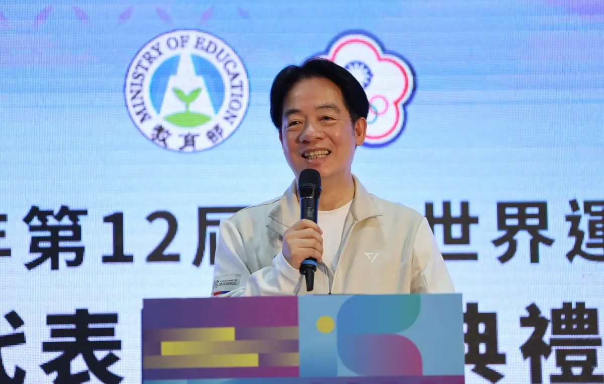 世運會／賴清德總統親臨授旗！並致贈10萬元加菜金 勉勵選手加油