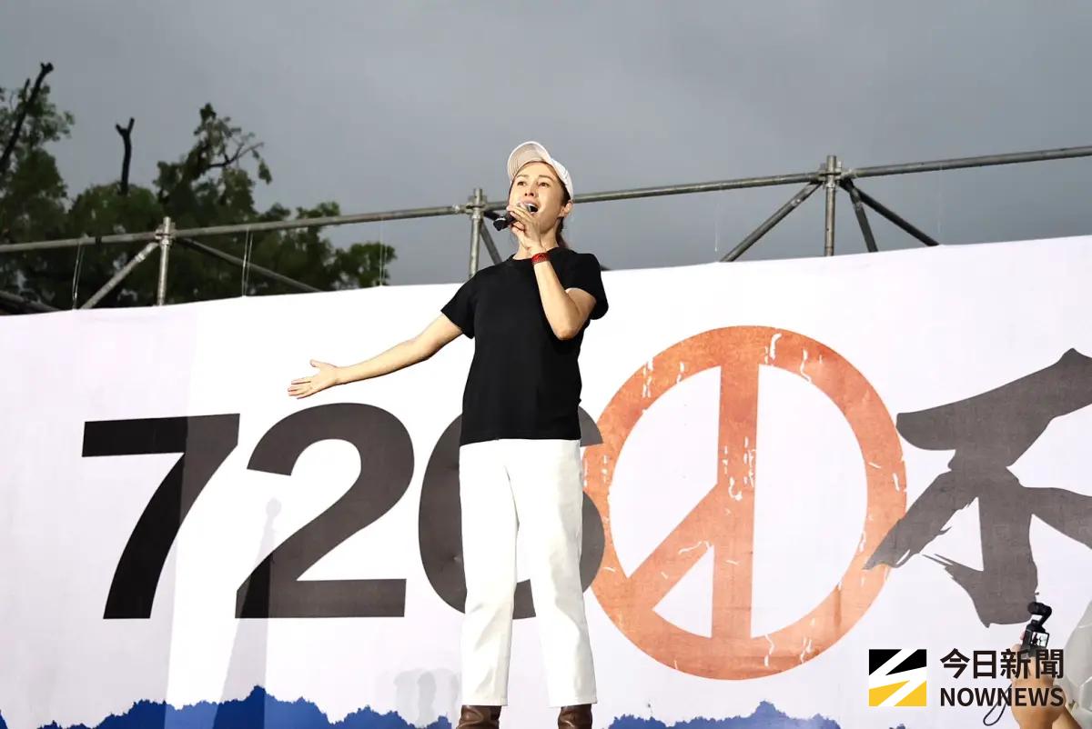 ▲無黨籍立委高金素梅與藍白友好，曾凱道上聲援民眾黨創黨主席柯文哲，還高唱著名民歌《小草》。（圖／記者朱永強攝，2025.07.25）