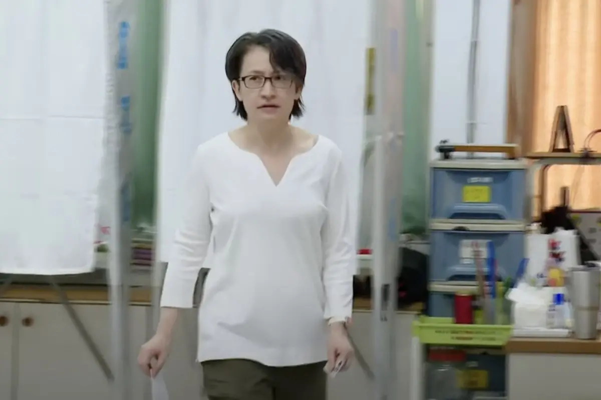 ▲副總統蕭美琴26日上午現身永平國小。（圖／翻攝畫面）