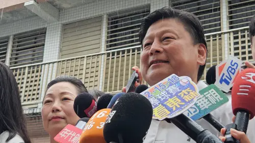 726大罷免/童子賢不道歉就告到底?傅崐萁現身投票回應了 ▲傅崐萁聯訪時表示,年年選舉造成不斷衝突,大家期待回復原有善良的社會。(圖/記者劉松霖攝)