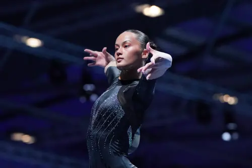 ▲陳瑞安將在明日凌晨繼續參與平衡木與地板決賽，力拚再為台灣爭取獎牌。（圖／大專體總提供）