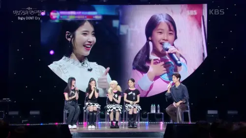 ▲Yihyun有時候的畫面太可愛，朴寶劍都讚嘆。（圖／KBS Kpop YouTube）