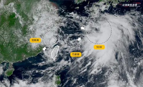 竹節草、范斯高颱風合體了！大雨連轟至少7天　中南部影響最劇烈
