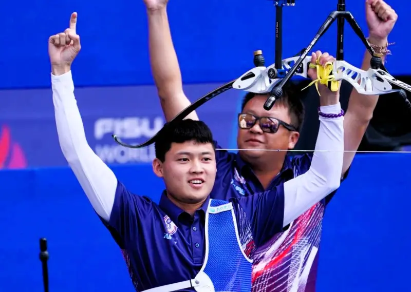 世大運射箭／湯智鈞射下台灣暌違20年的金牌！總統賴清德馳電祝賀